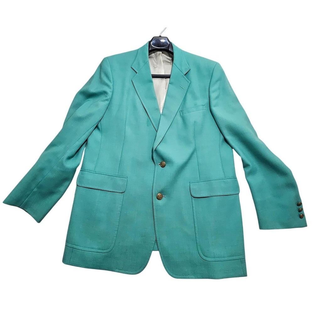 Hart Schaffner Marx Jack Nicklaus Golden Bear Blazer Green Vintage Masters 40R *
